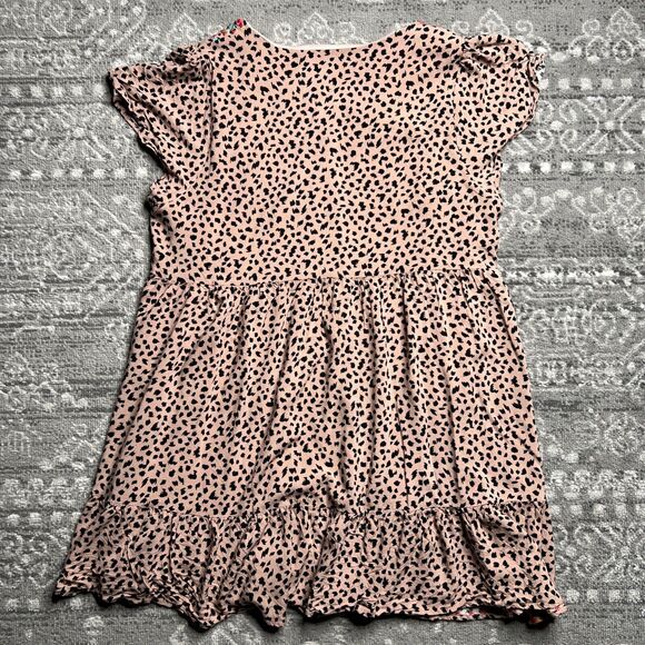 Savanna Jane Tiered Dress Size 1X Short Sleeve Leopard Print Embroidered Boho - Picture 8 of 8
